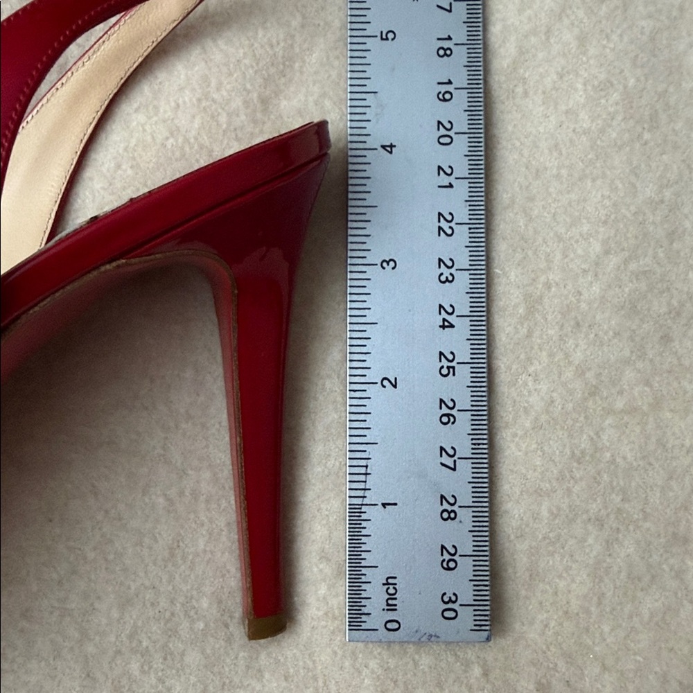 Louboutin red peep toe - Picture 8 of 12
